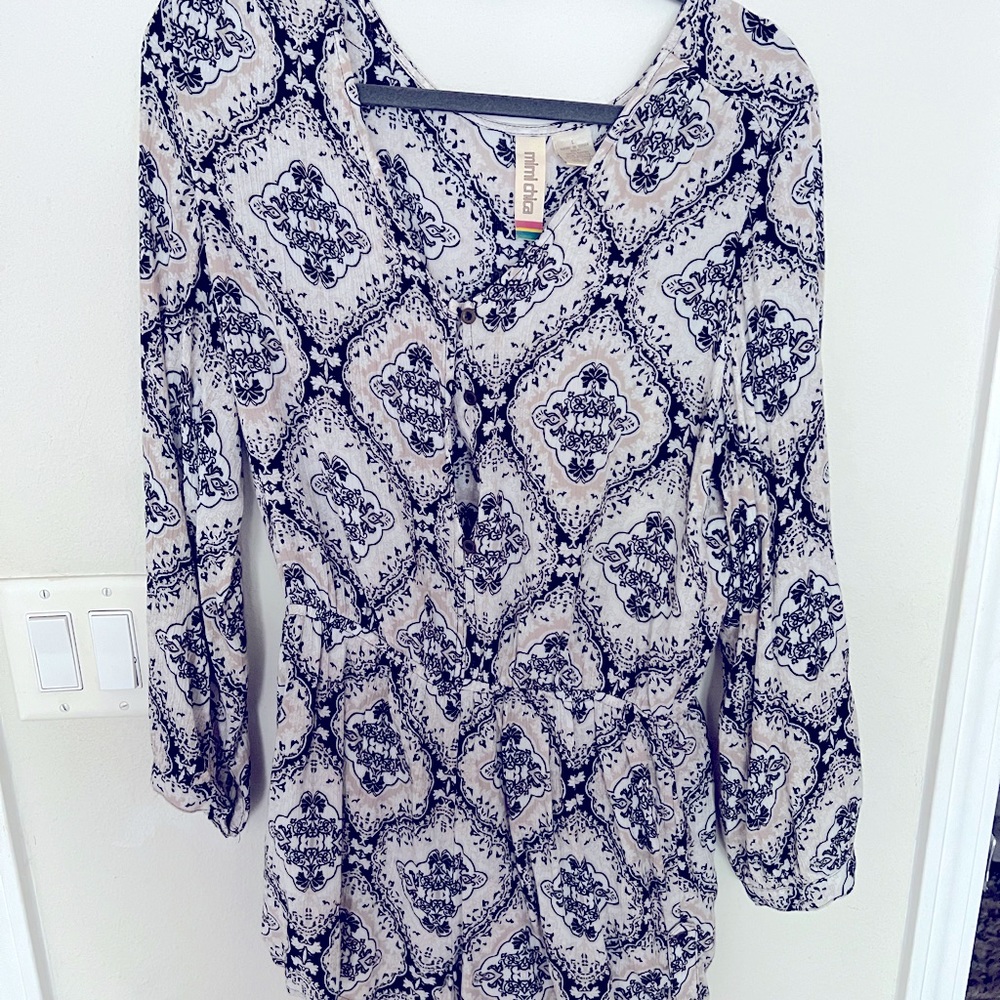 Patterned romper